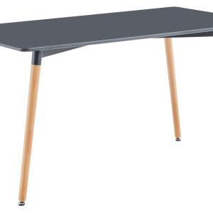 Mesa Comedor Fija Nordika 140 X 80 Cm Gris / Haya.