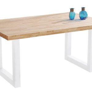 Mesa Comedor Fija Loft 160 X 100 Cm Roble Nordish / Blanco.