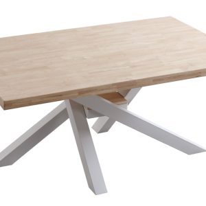 Mesa Comedor Fija Xena 160 X 100 Cm Roble Nordish / Blanco.