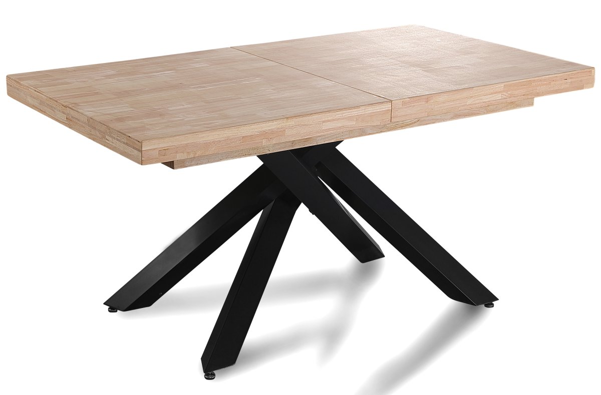 Mesa Comedor Extensible Xena 160 – 200 – 240 X 90 Cm Roble Nordish / Negro.