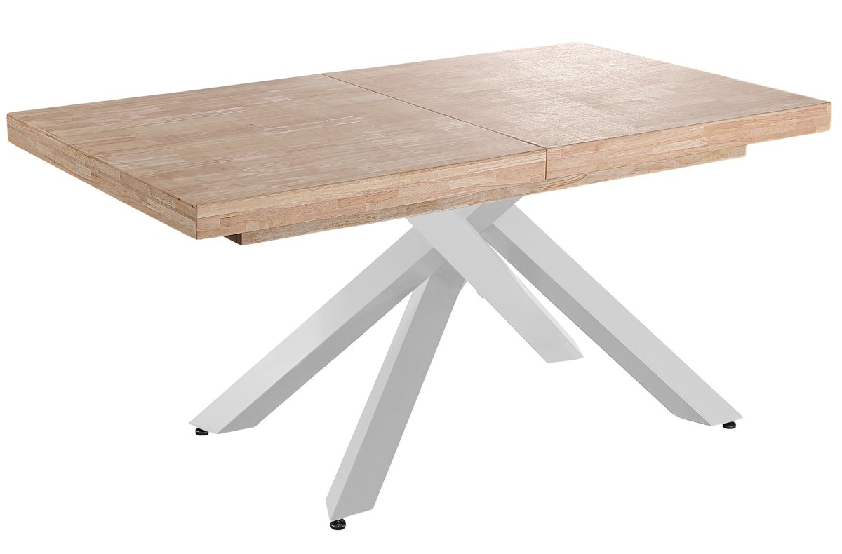 Mesa Comedor Extensible Xena 160 – 200 – 240 X 90 Cm Roble Nordish / Blanco.