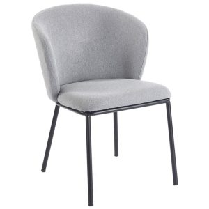 SILLA COMEDOR MARGOT TEJIDO GRIS / NEGRO