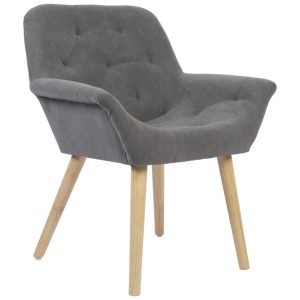 SILLA COMEDOR NATURE MICROFIBRA GRIS