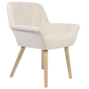 SILLA COMEDOR NATURE MICROFIBRA CREMA