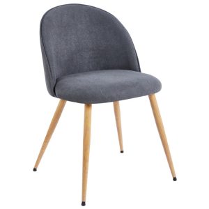 Silla Comedor Evora Tejido Gris / Oak.