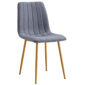 Silla Comedor Nails Tejido Gris / Oak.