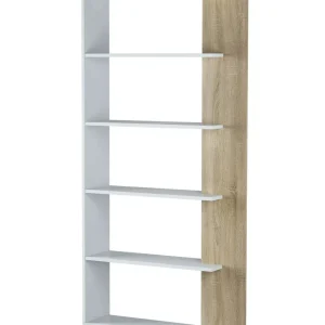 LORAS Estanteria ROBLE CANADIAN/BLANCO BRILLO