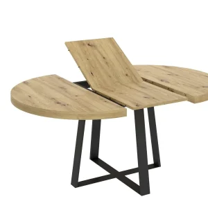 Mesa comedor extensible 110 redonda patas metálicas