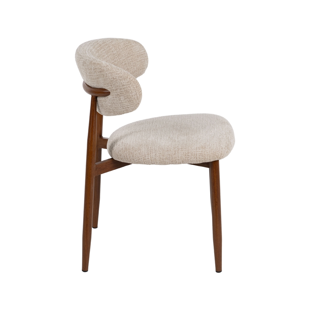 Silla Beige Tejido-metal 53 X 51 X 76.50 Cm - Imagen 4