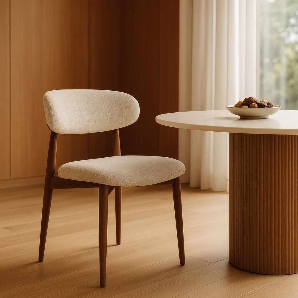 Silla Beige Tejido-metal 53 X 51 X 76.50 Cm - Imagen 2