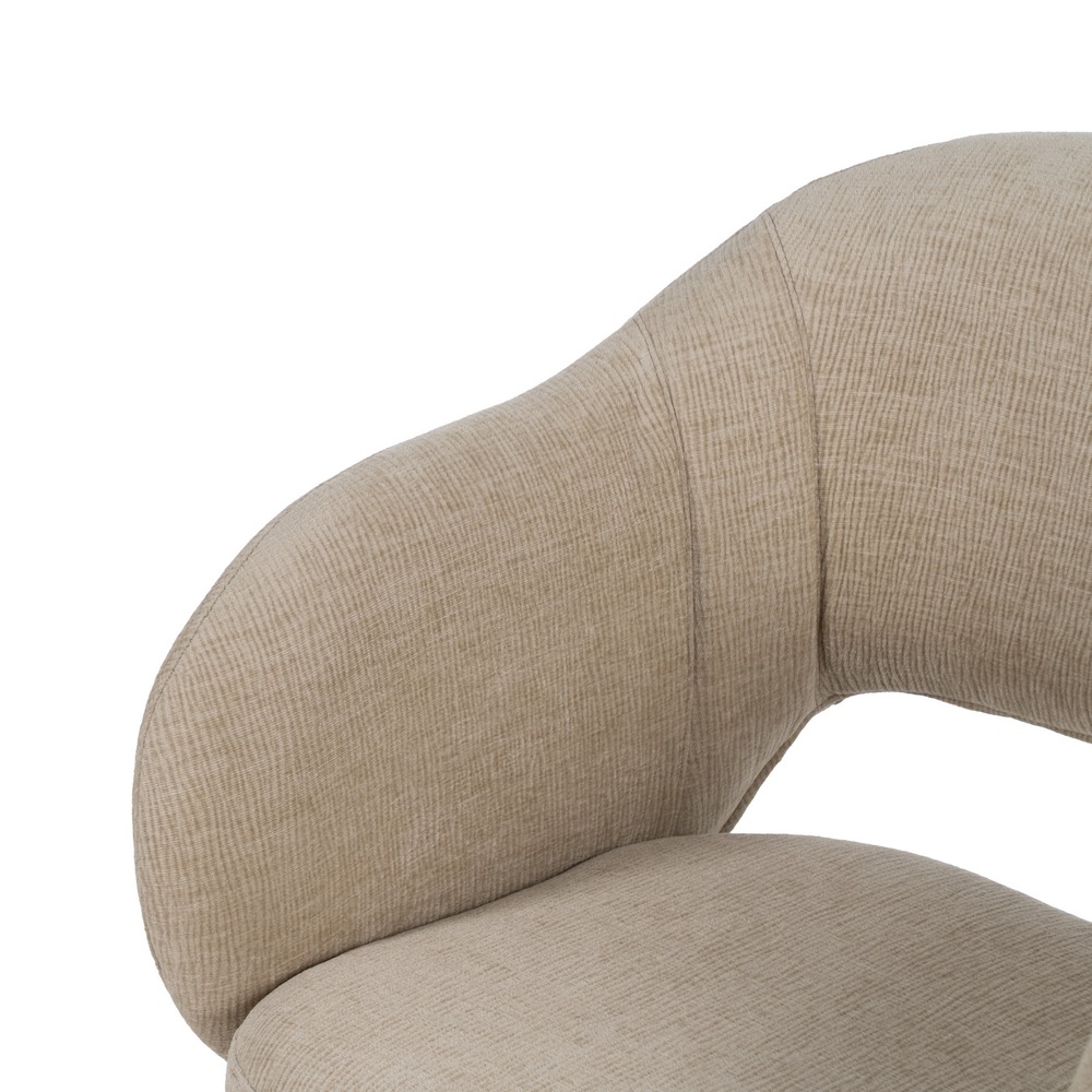 Silla Beige Tejido-metal Salón 56 X 56 X 81 Cm - Imagen 6