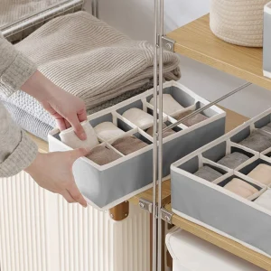 Set de 4 organizadores plegables de cajones de ropa interior.