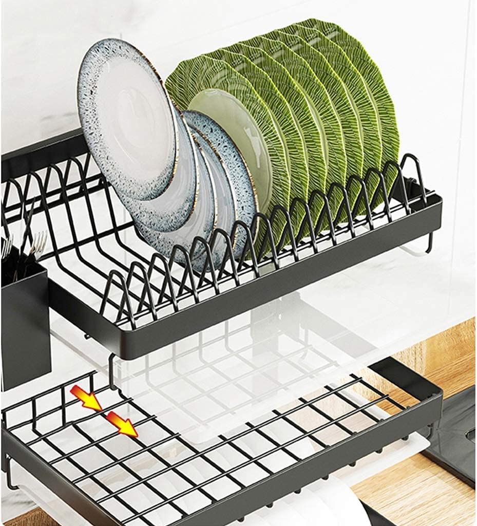 Escurridor De Platos En Acero Inox Extensible de 85 a 100 Cm Largo - Imagen 4
