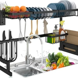 Escurridor De Platos En Acero Inox Extensible de 85 a 100 Cm Largo