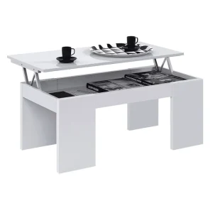 ACTIVE Mesa centro elevable BLANCO BRILLO