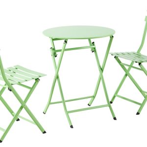 SET CAFE TERRAZA COLOR PISTACHO.