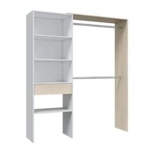 HERA Armario-Vestidor con estantería 60cm + 2 barras