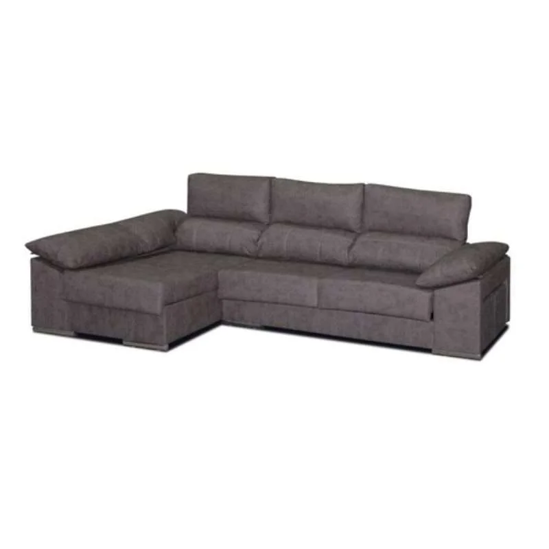 Sofá Chaise longue Franca, varios colores, Respaldos reclinable, Arcón, 300cm Ancho - Imagen 2