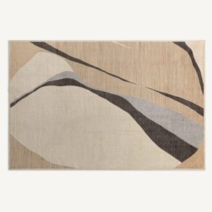 Alfombra Dione: Sofisticación contemporánea en viscosa multicolor