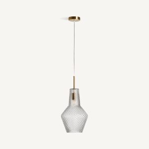 Lámpara Camelia: luz vintage con toque dorado