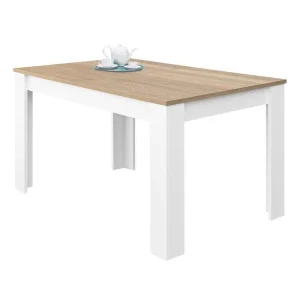 PRACTIC Mesa de comedor extensible BLANCO BRILLO