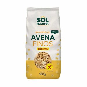 Copos de avena finos sin gluten bio 1kg Sol Natural