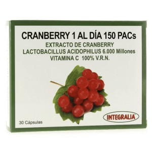 Cranberry 150 PACs 1 al dia 30 cápsulas, Integralia