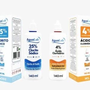 Kit Clorito Sódico 25% + Activador Ácido Clorhídrico 4% 2x140ml
