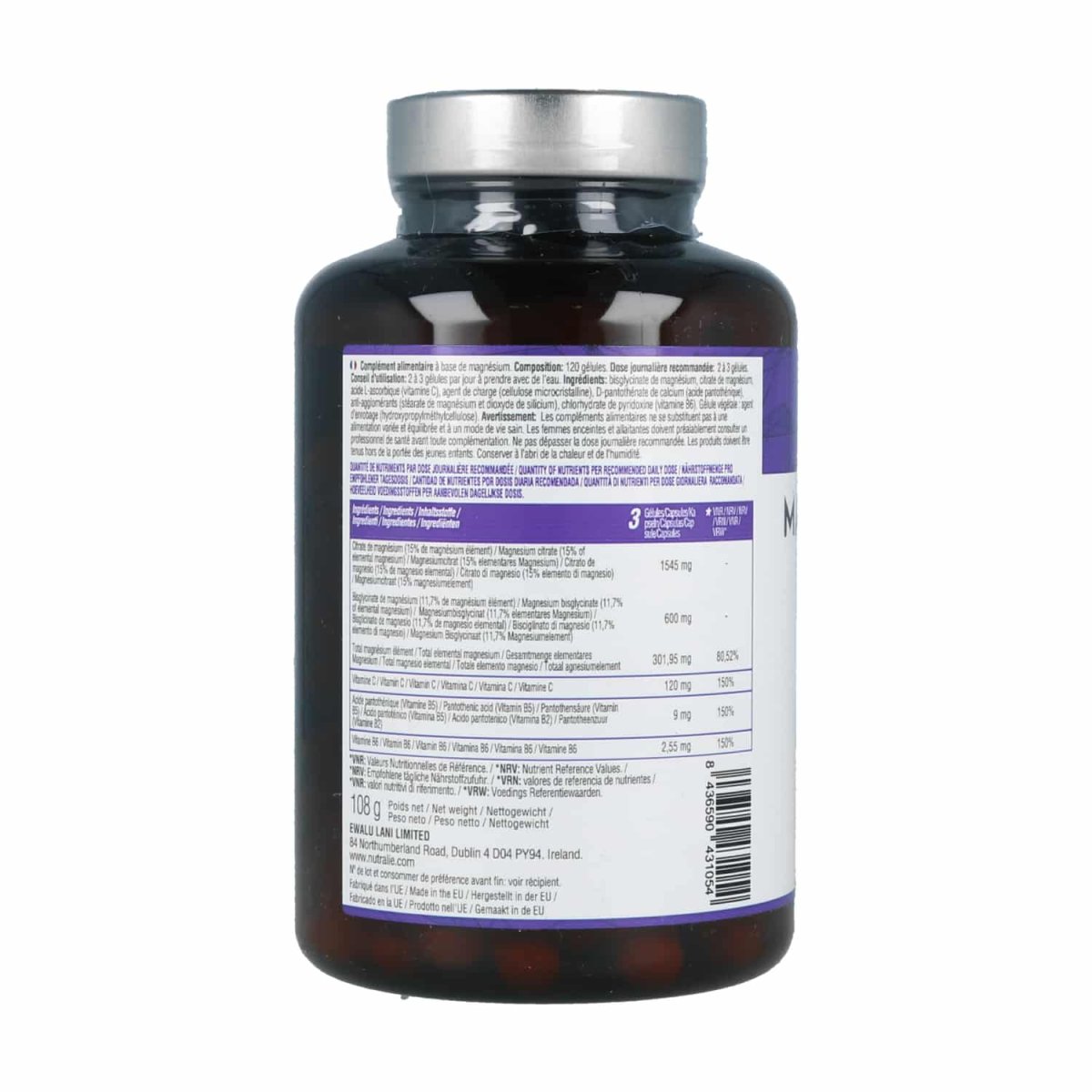Magnesium magnesio Complex Bisglicinato y Citrato. 120 cápsulas, Nutralie - Imagen 3