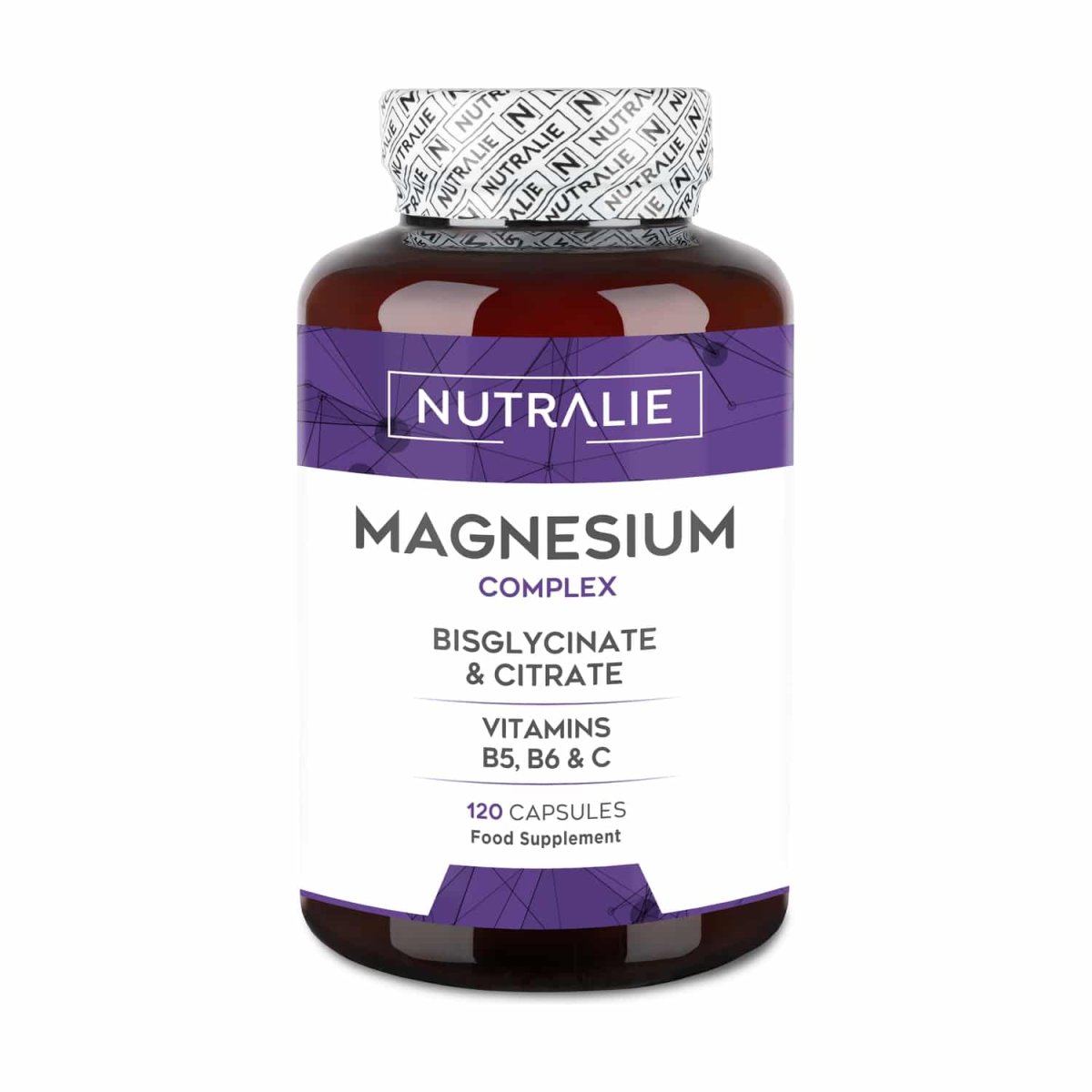 Magnesium magnesio Complex Bisglicinato y Citrato. 120 cápsulas, Nutralie