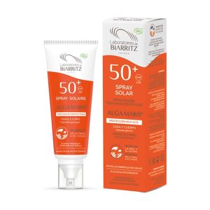 Spray Solar SPF50 cara y cuerpo 100ml filtro mineral Biarritz
