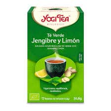 Yogi tea Te verde Jengibre y limón 17 bolsitas
